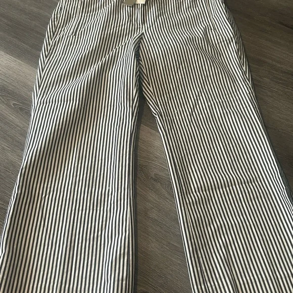 J.Crew Teddie Navy and Cream Striped Pants - Picture 1 of 12